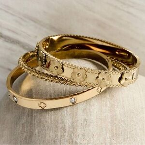 Boutique | 18k gold plated Elegant Bangle Set